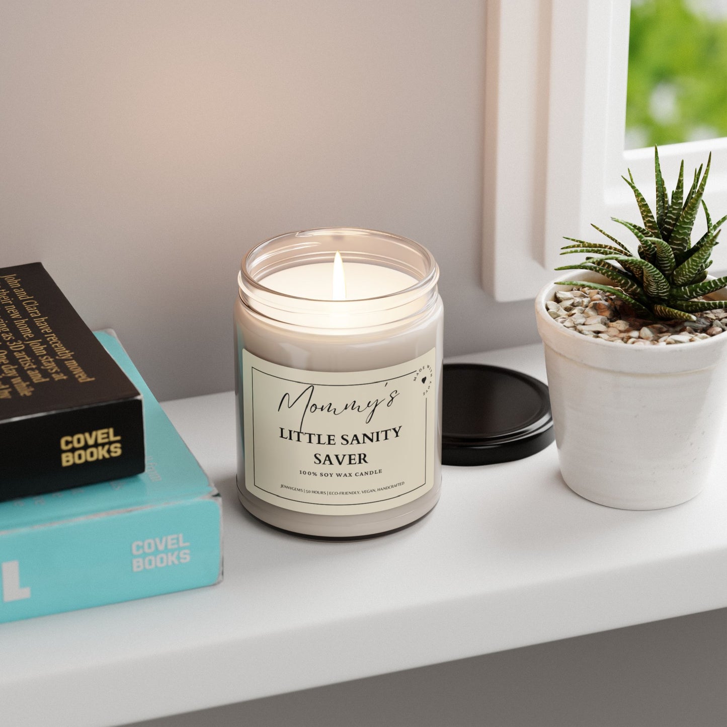 Mommy's Little Sanity Saver | Perfect New Mom Gift | Give Birth Gift - Baby Shower Gift | Mom Candles with Funny Quotes