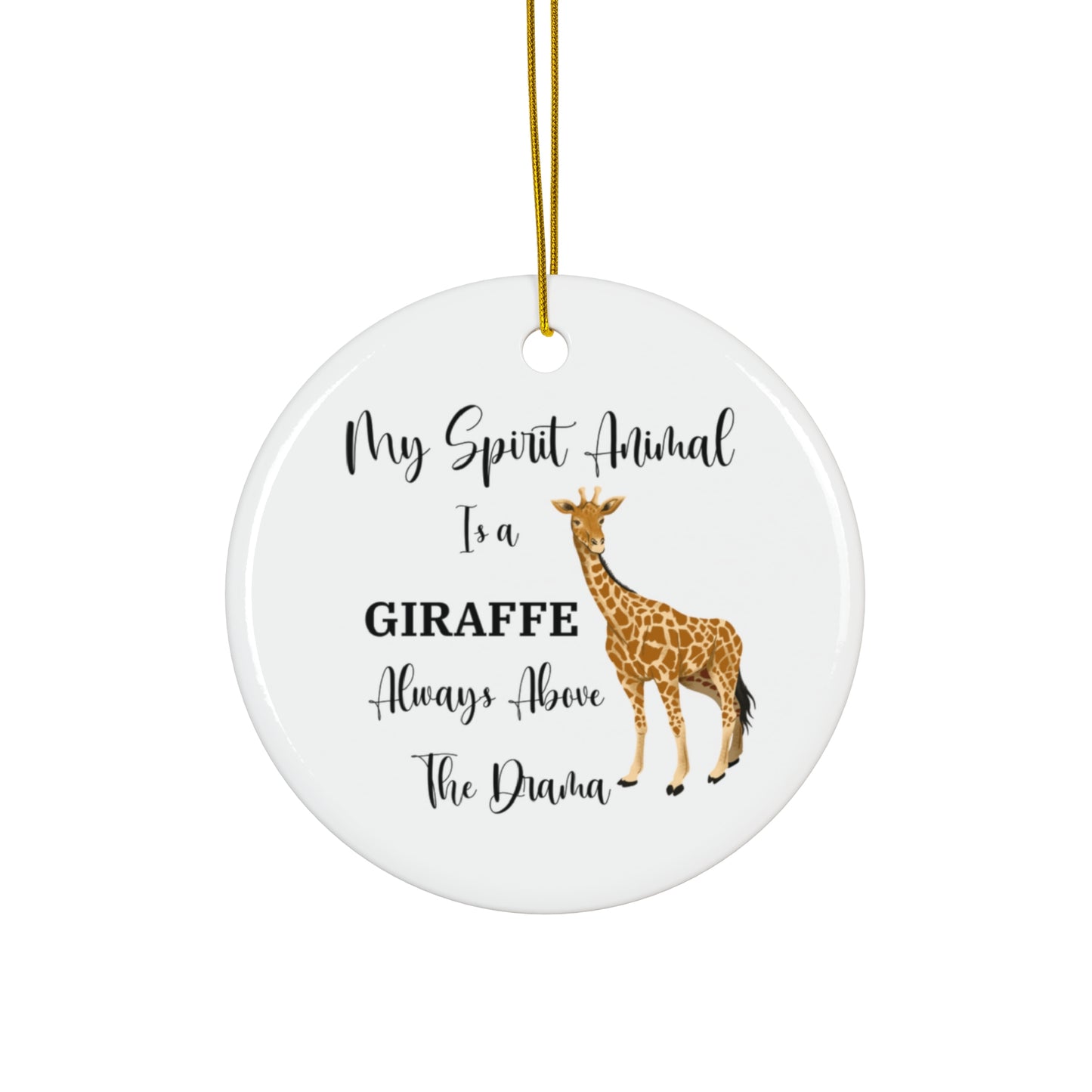 Above the Drama Giraffe Ornament