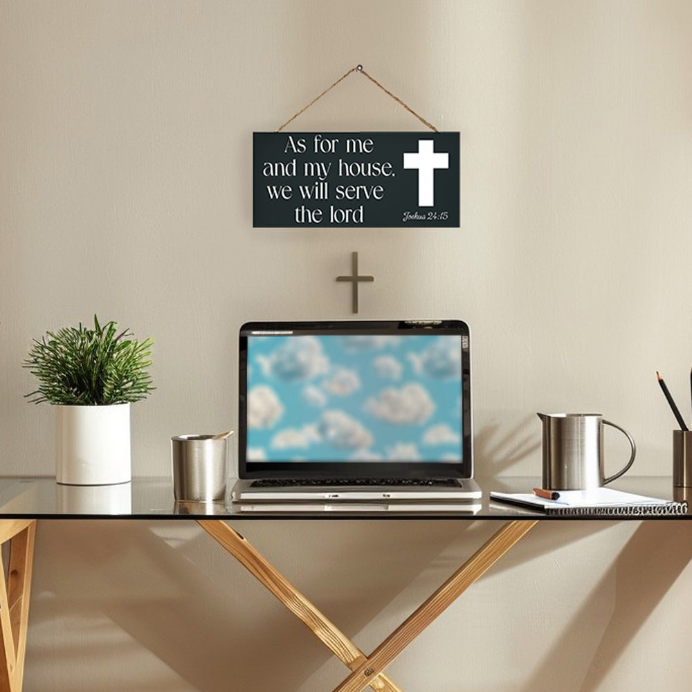 JennyGems As for Me and My House We Will Serve the Lord Inspirational Scripture Wall Art, Christian Wall Decor, Religious Gifts, Housewarmings