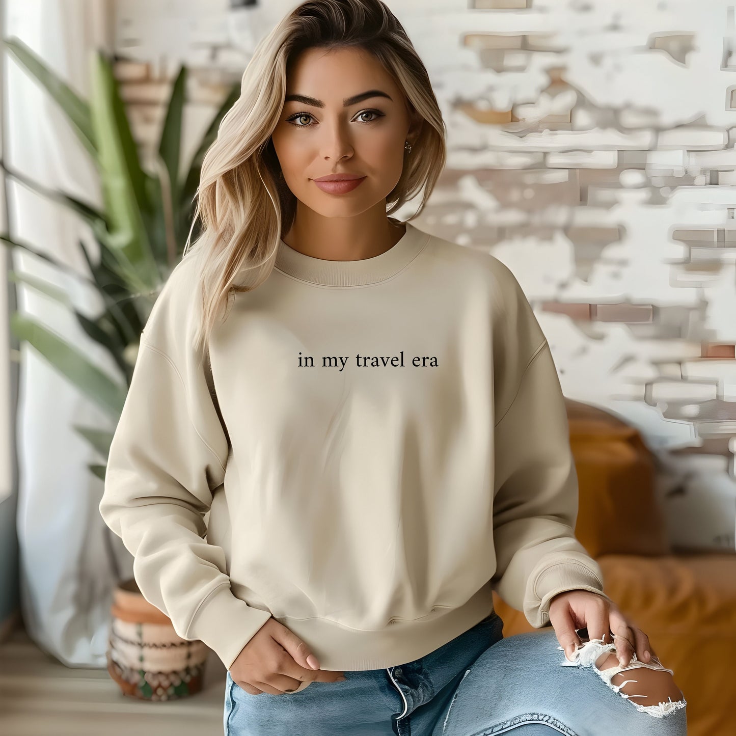 In My Travel Era Crewneck Sweatshirt Unisex Men and Women, Minimalist Style, Travel Enthusiast, Gift for Traveler