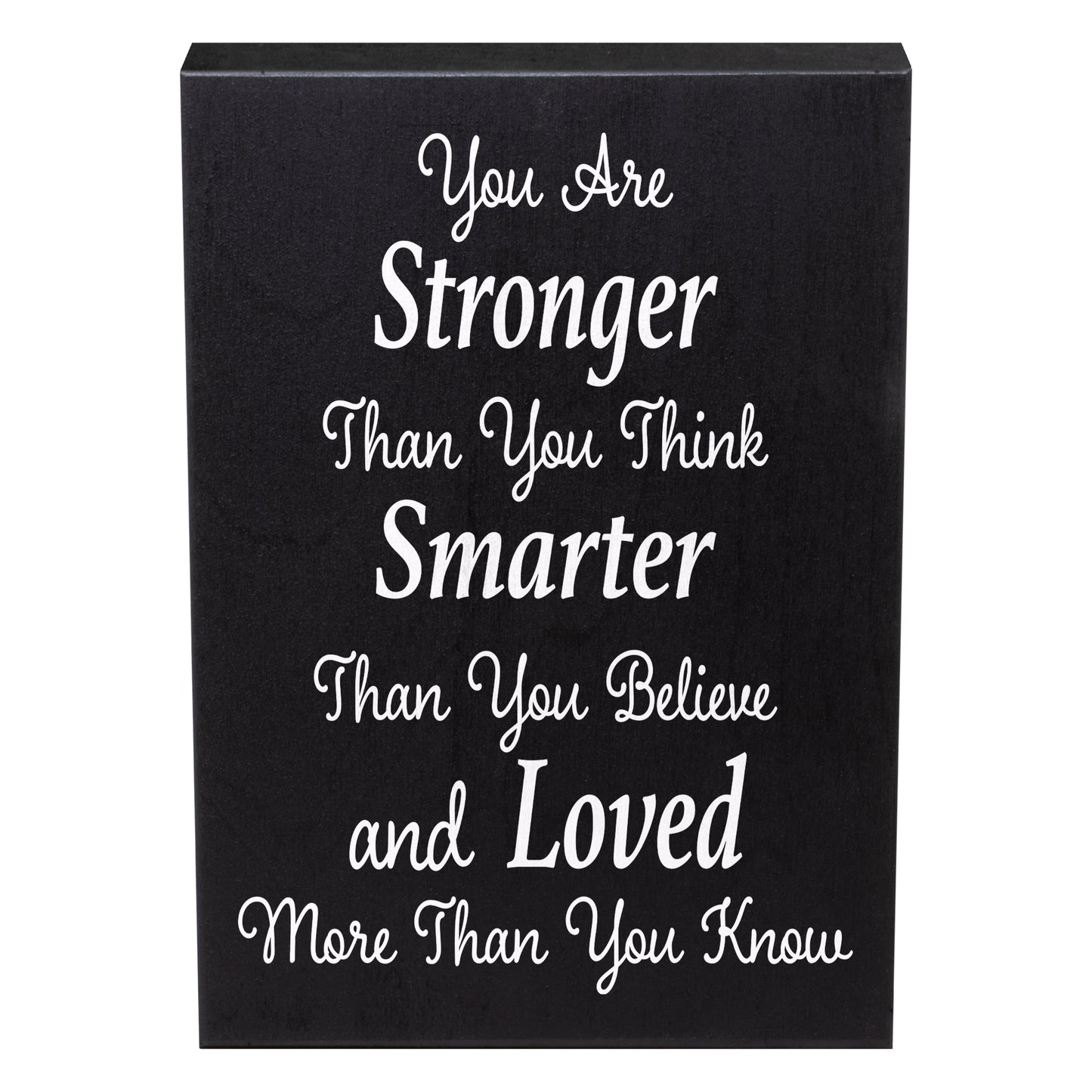 JennyGems You Are Stronger Than You Think Sign, Encouragement Gifts for Women, Inspirational Gifts Farmhouse Decor Signs, Best Friend Gifts, Desk Decor Positive Motivational Quotes