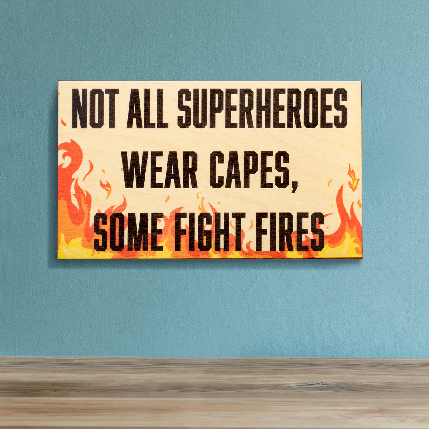 JennyGems Firefighter Gifts For Men & Women, Not All Superheroes Wear Capes Some Fight Fires, Wooden Firemen Signs, Firefighter To Be, Firefighter Graduation Gift, Retirement Gifts, Made in USA