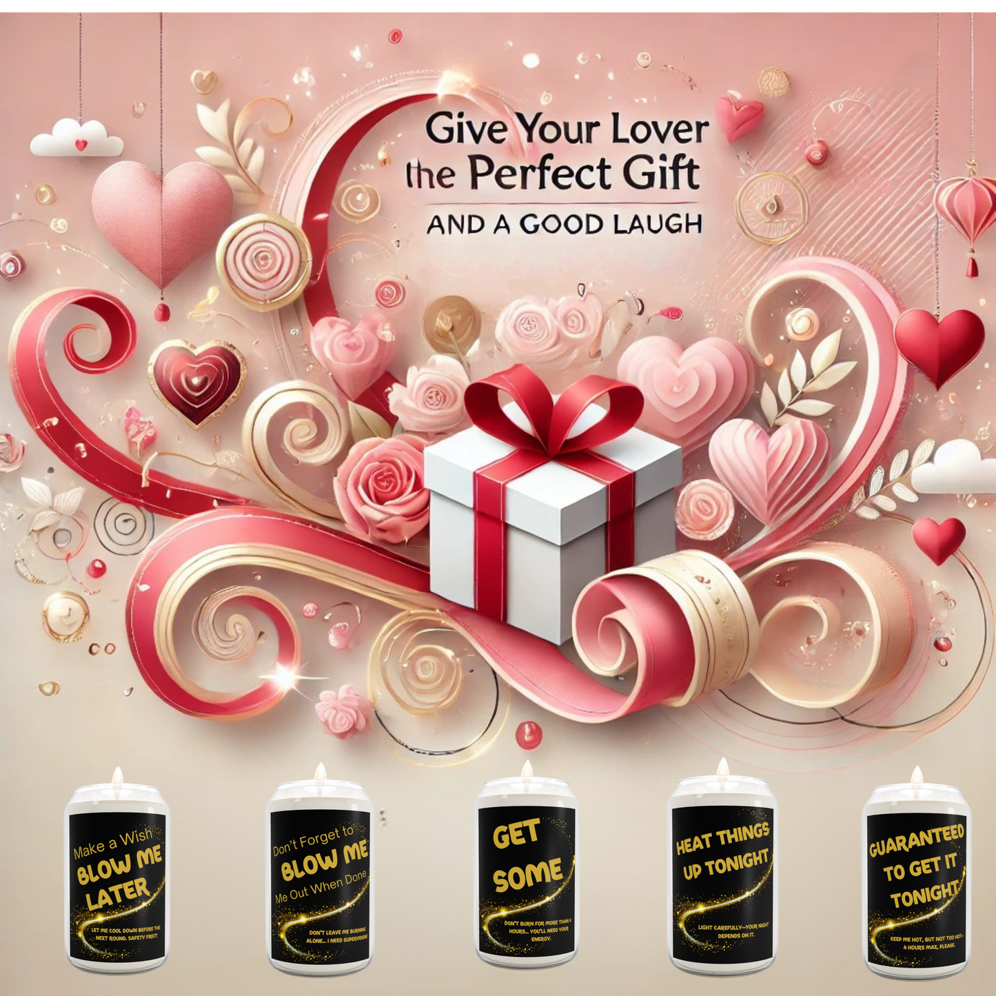 Romantic Candle - Heat Things Up Tonight - Perfect for Date Nights, Funny Valentines Day Gift, Set the Mood, Intimacy Gift