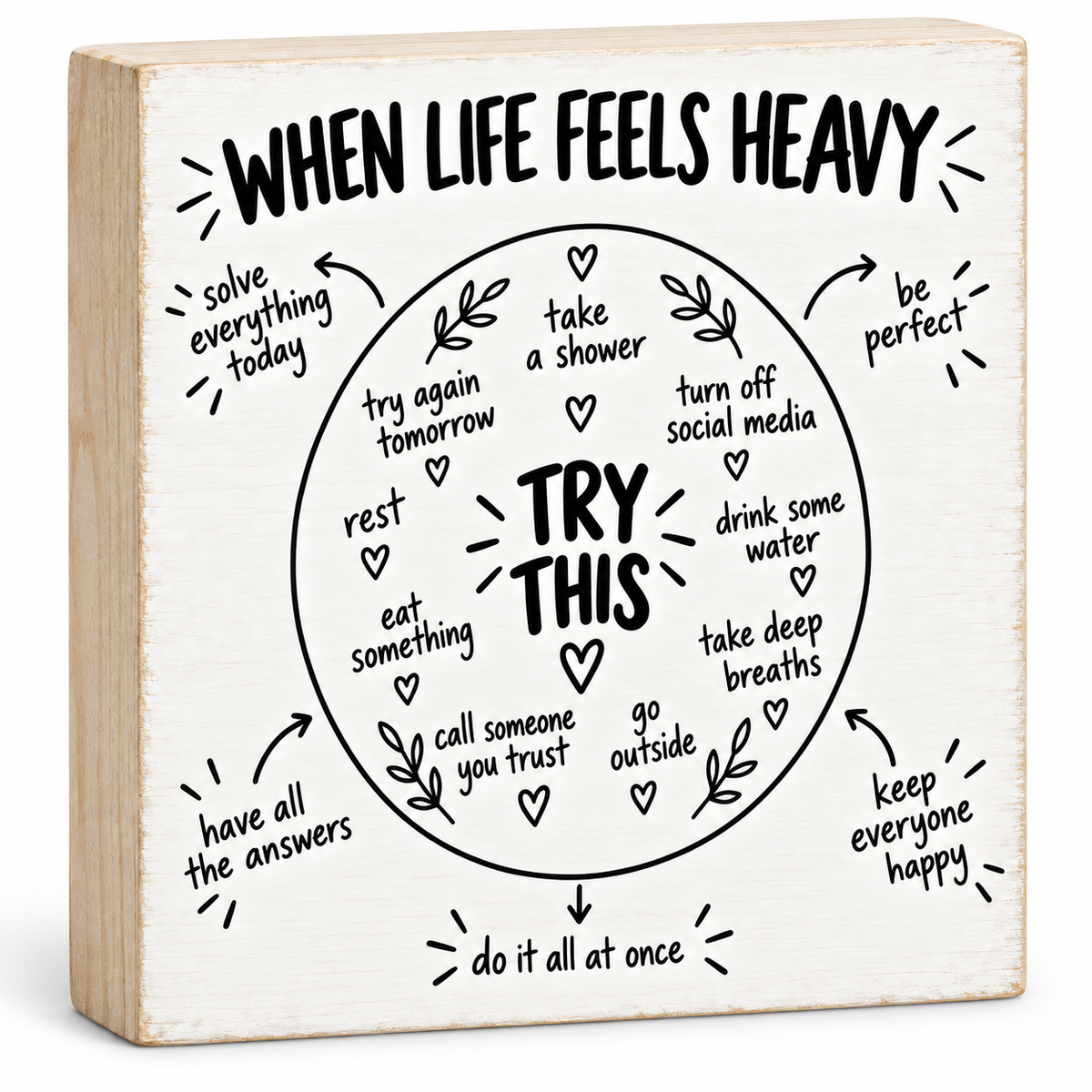 When Life Gets Heavy - Get Your Life Back- Mental Health Positivity Reminder and Affirmations