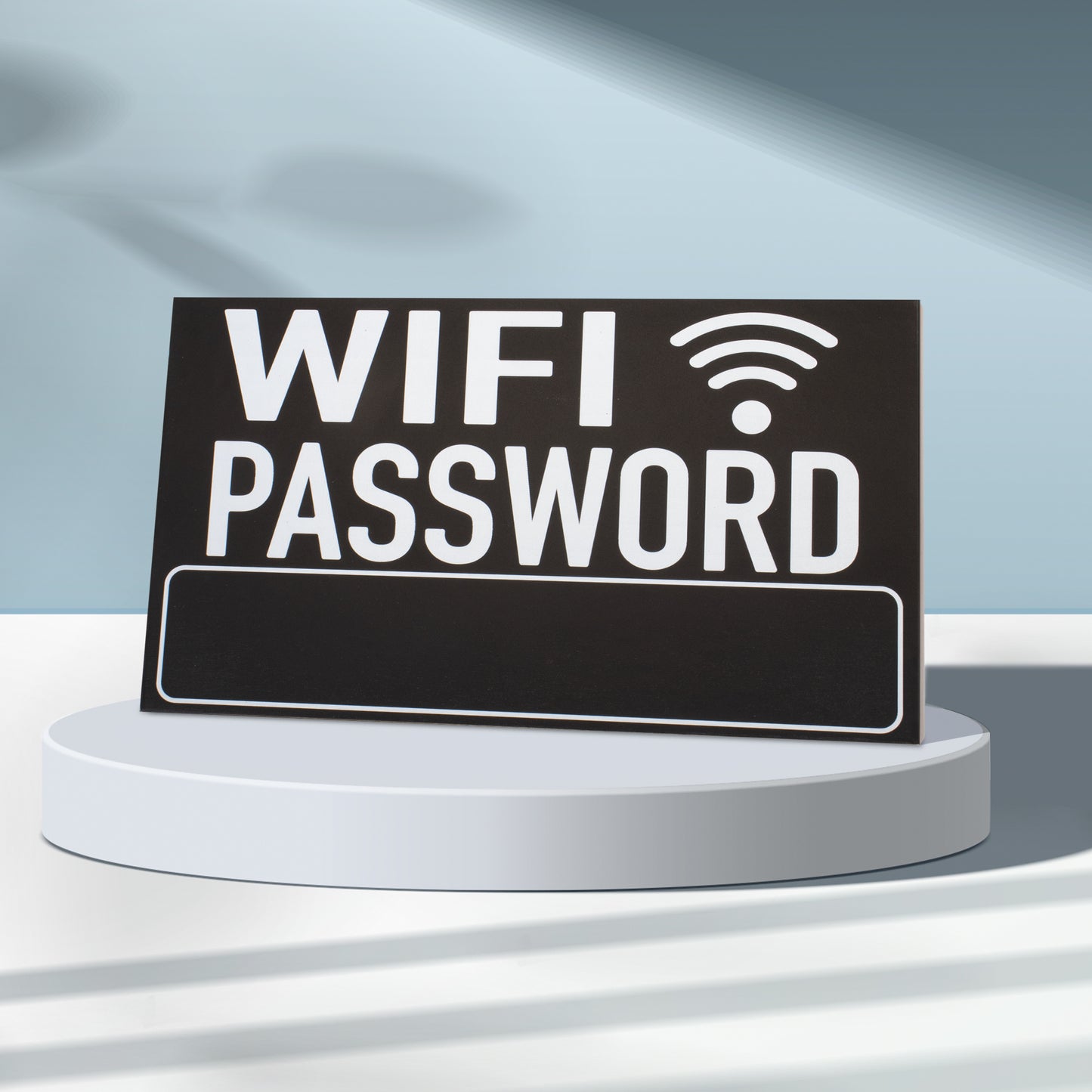 JennyGems WIFI Password Wood Sign for Home and Business, Chalkboard Wifi Sign, Vacation Rental Sign, Internet Password Sign, WIFI Chalk Board, Shelf Sitter and Wall Decor, Made in USA