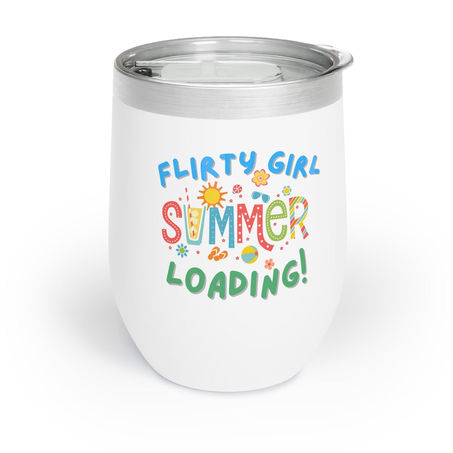 Flirty Girl Summer 12oz Insulated Wine Tumbler