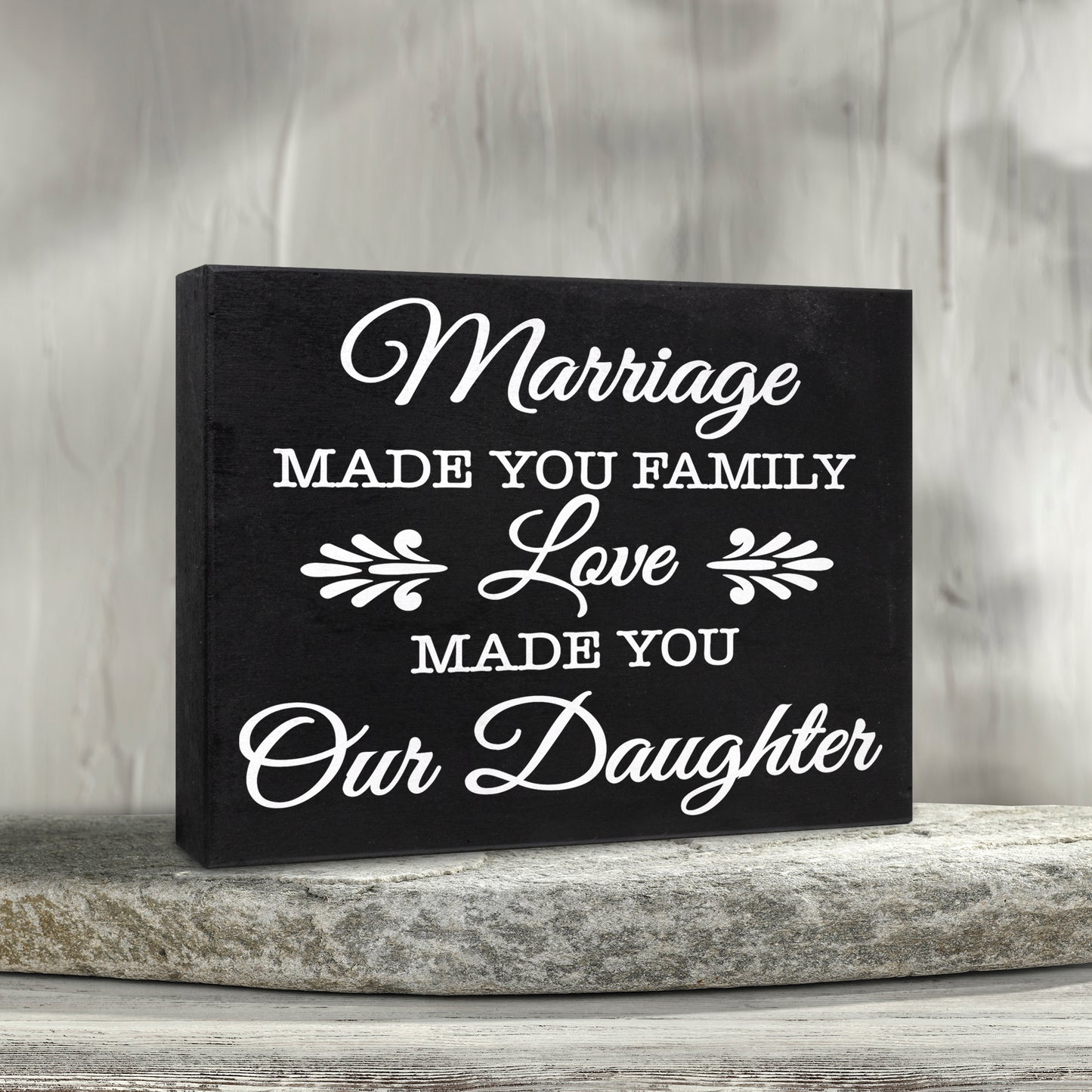 JennyGems Gifts for Daughter in Law From Mother in Law, Daughter in Law Gift Ideas, Daughter-in-Law Gift Sign Decor Plaque, 8x6 Inch Wood Sign, Wedding Gifts for Daughter in Law