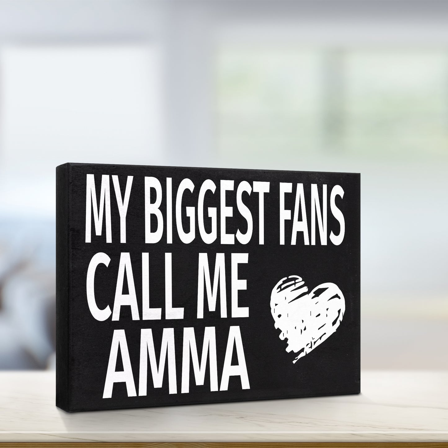 JennyGems Gifts for Amma, Amma Gifts from Grandkids, My Biggest Fans Call Me Amma Wooden Sign, Amma Birthday Gifts