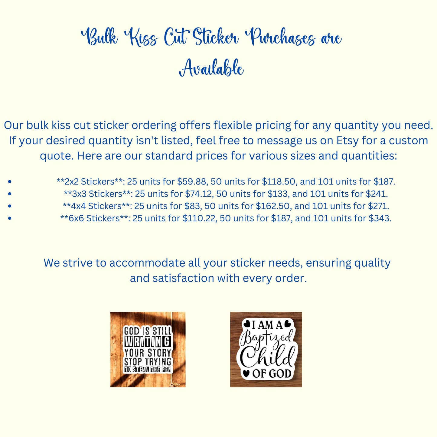 Baptized Child of God Faith Kiss Cut Stickers