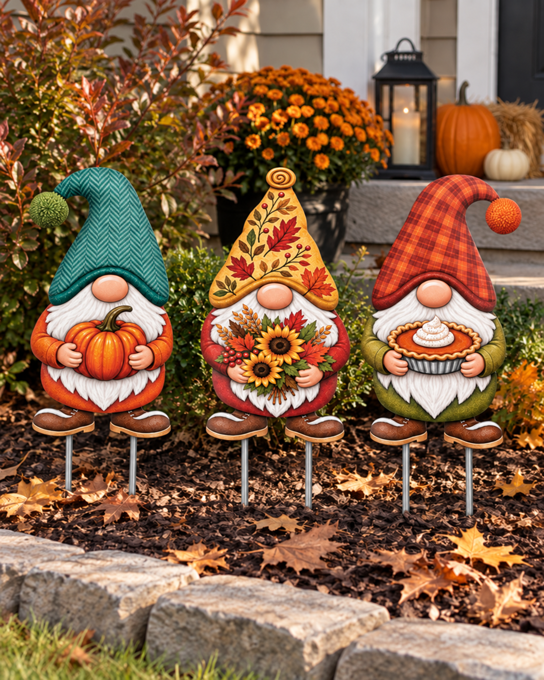 3 Gnome Set Yard Signs and Wall Hangings