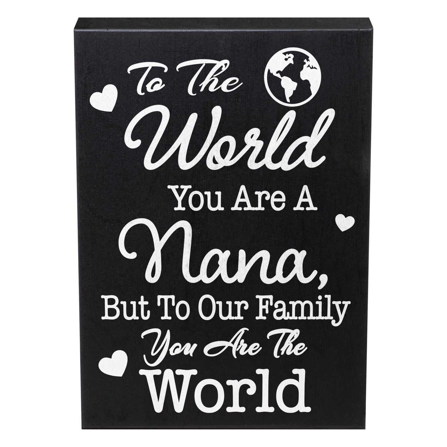 JennyGems To The World You Are A Nana, But To Our Family You Are The World, Sentimental Nana Gifts, Nana Plaque, Meaningful Gifts for Nana, Made in USA