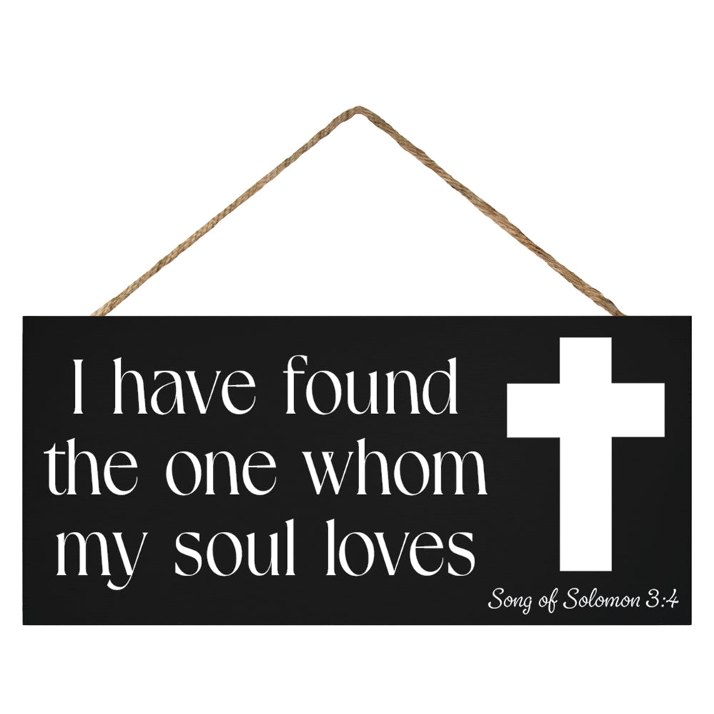 JennyGems I Have Found the One Whom My Soul Loves Song of Solomon 3:4 Bible Verse Wall Art, Inspirational Christian Home Decor, Wedding or Anniversary Gift