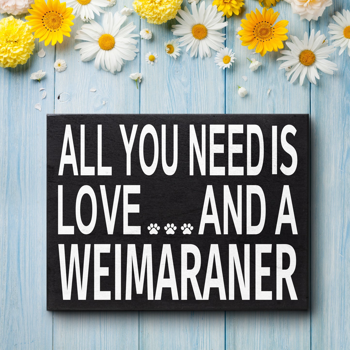 JennyGems Weimaraner Gifts, All You Need Is Love and a Weimaraner, Weimaraner Dog Mom Gifts, 8x6 Inch Wood Sign, Weimaraner Dog Gifts, Weimaraner Sign Decor, American Made