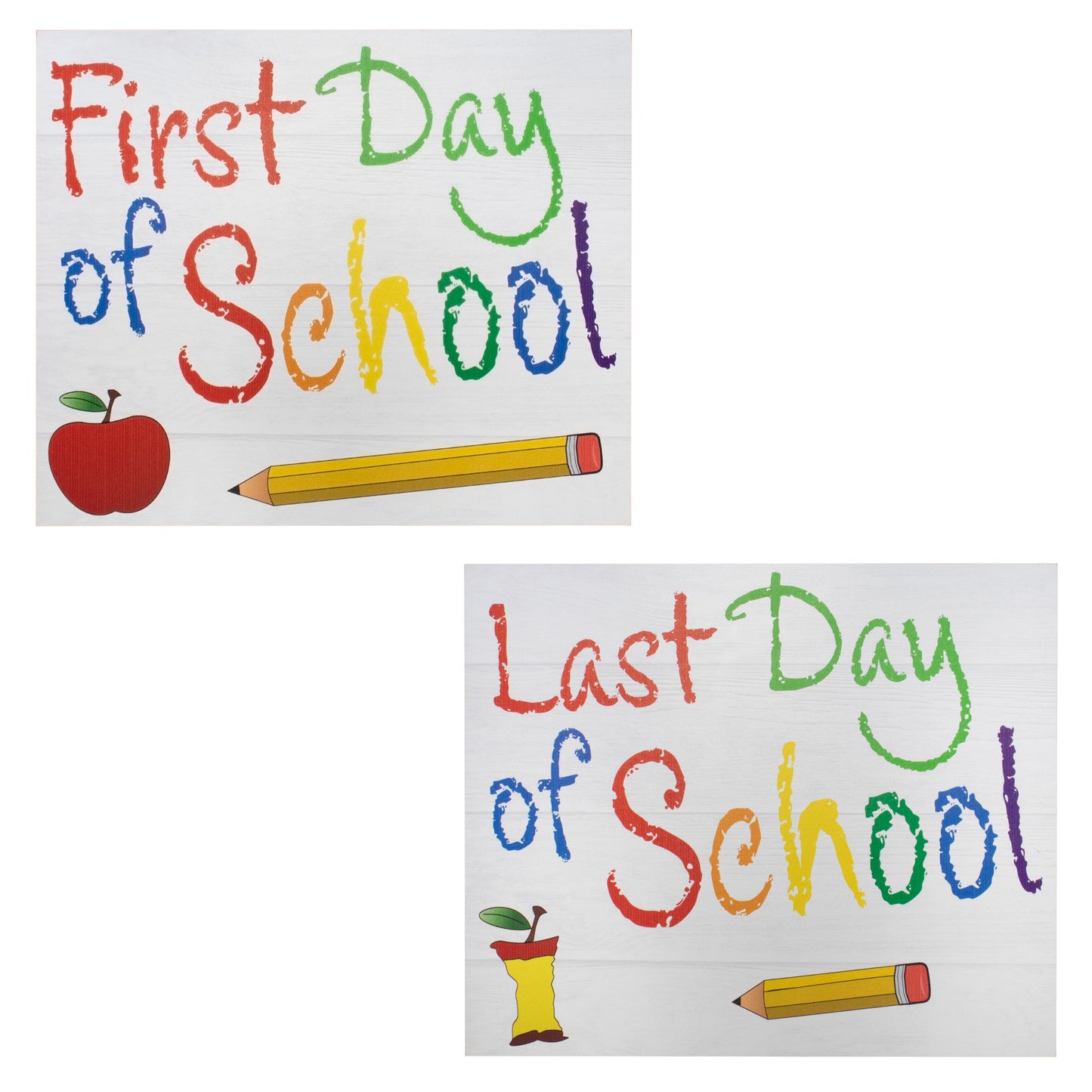 JennyGems Back To School Supplies, First and Last Day of School Reversible Sign, Double Sided, 10x12" First Day of School Sign, First Day Last Day of School Board, American Made
