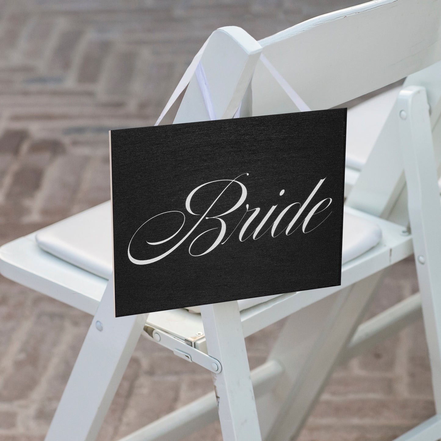 JennyGems Bride And Groom Wedding Chair Signs, Set of 2, 7.25x6x.25 Inches each, Wedding Reception Chair Decor, Wedding Decoration, Home Decor, American Made