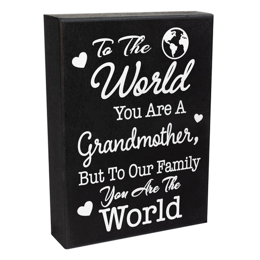 JennyGems Grandmother Sign Decor Plaque, Mother's Day Gift, 6x8 Inches, Made in USA