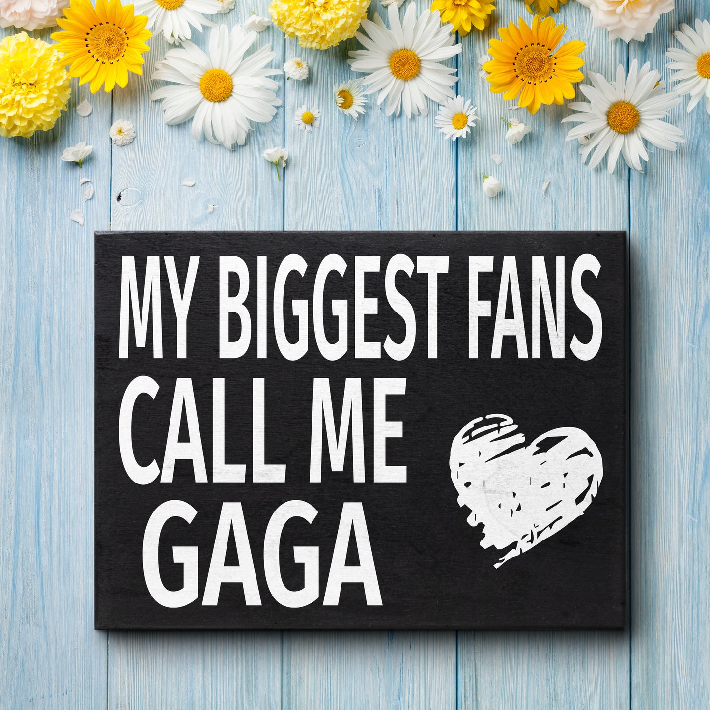 JennyGems Gifts for Gaga, Gaga Gifts from Granddaughter Grandson, My Biggest Fans Call Me Gaga Wooden Box Sign, Gaga Gifts for Christmas, Gaga Birthday Gifts from Grandkids