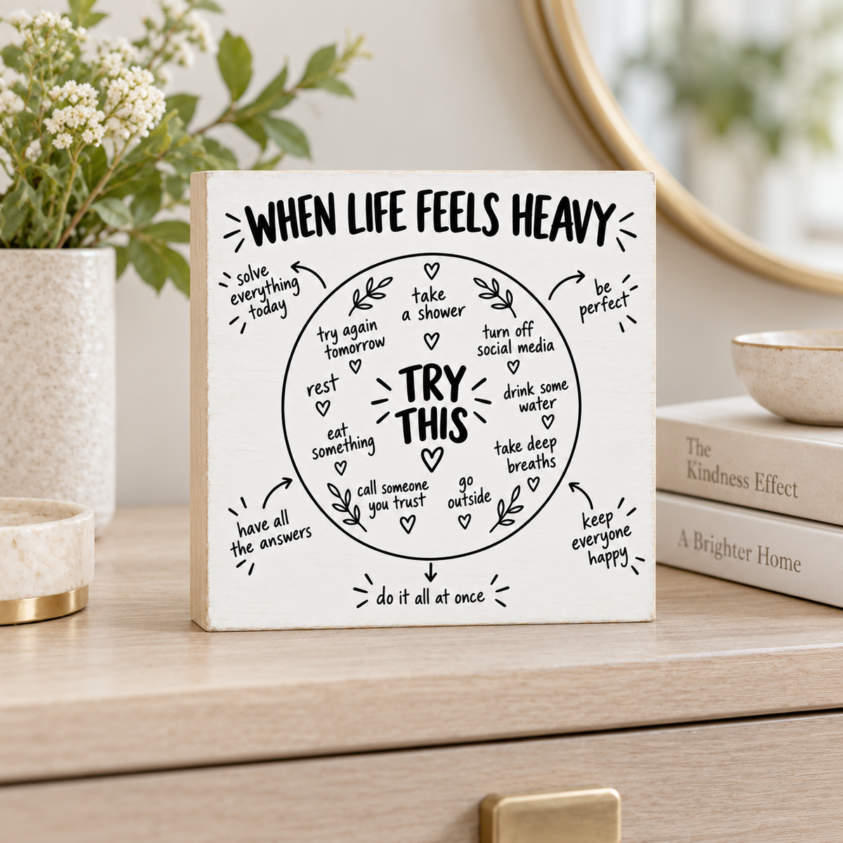 When Life Gets Heavy - Get Your Life Back- Mental Health Positivity Reminder and Affirmations