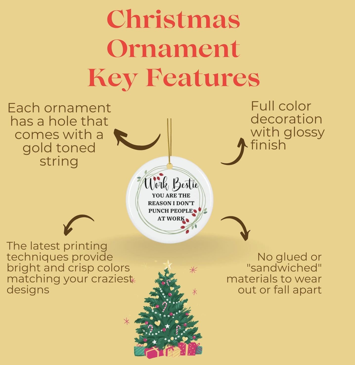 Funny Cat Mom Gift, Cranky Cat Ornament, My Spirit Animal Slaps Annoying People, Funny Cat Lover Gift, Cat Humor, Gift for Cat Owners