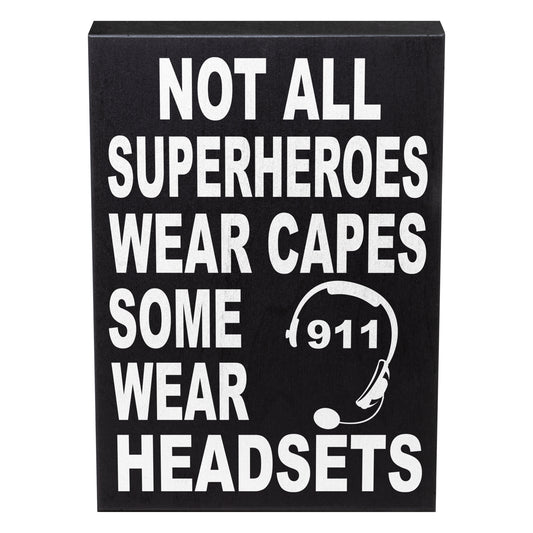 JennyGems 911 Dispatcher and Operator Gift Sign Decor, Wall Hanging and Tabletop Decoration, 8x6 inches, Made in USA