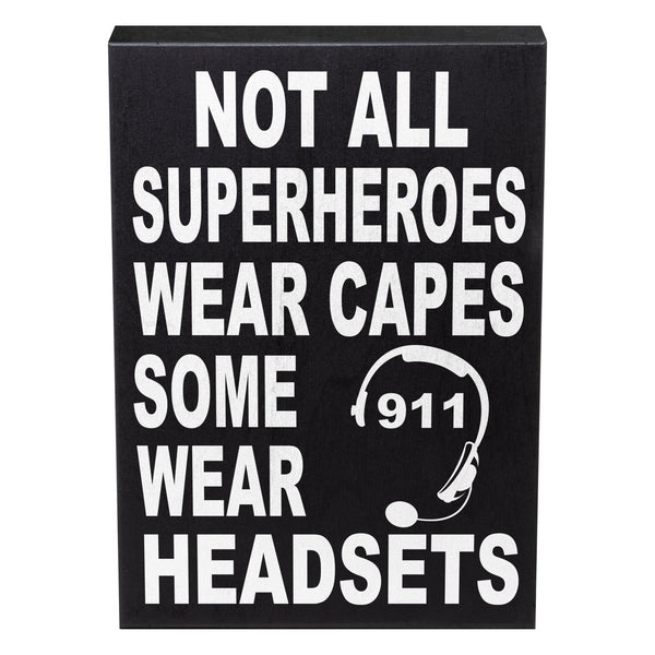 911 Dispatcher and Operator Gift Sign Decor, Wall Hanging and Tabletop Decoration, 8x6 inches, Made in USA