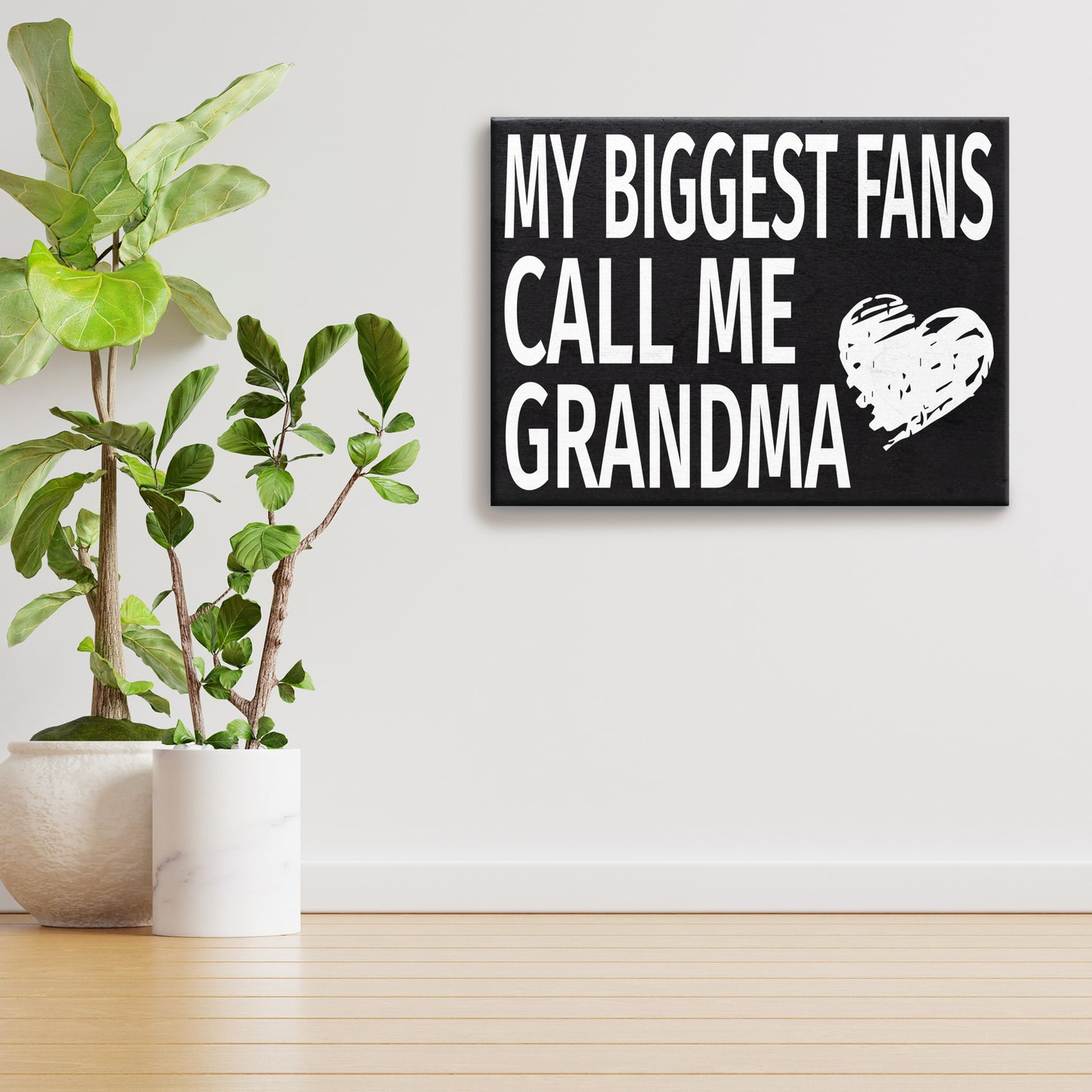 JennyGems - Grandma Gifts Series - My Biggest Fans Call Me Grandma - Wood Sign - Mother’s Day, Birthday, Christmas Gift for Grandma from Grandchildren or Children, Grandma Decor, American Made