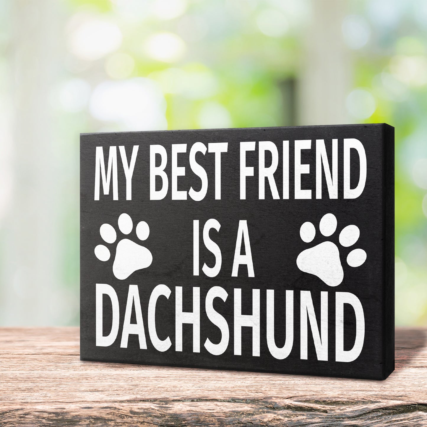 JennyGems Dachshund Dog Signs, Doxie Dachshund Wiener Dog Gifts, My Best Friend is a Dachshund Wooden Box Sign, Dachshund Dog Lover Gift Signs, Doxie Decor, Wiener Dog Stuff, Farmhouse Decor