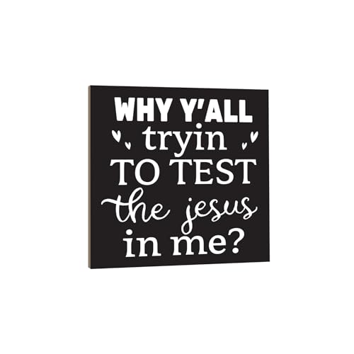 Why Y'all Trying to Test The Jesus in Me Fridge Magnet – 3 x 3 Inch