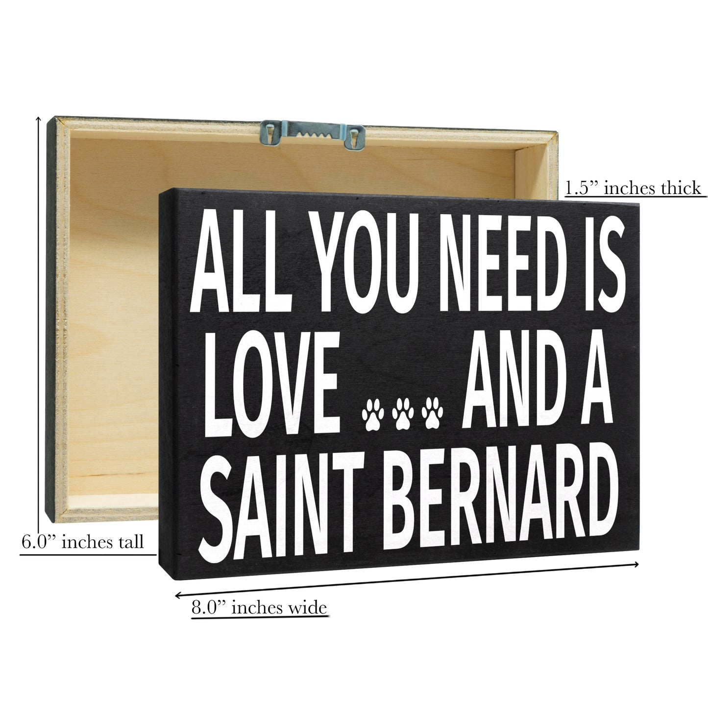 JennyGems Saint Bernard Sign, All You Need is Love and a Saint Bernard, Saint Bernard Mom, Saint Bernard Gifts, Saint Bernard Dogs