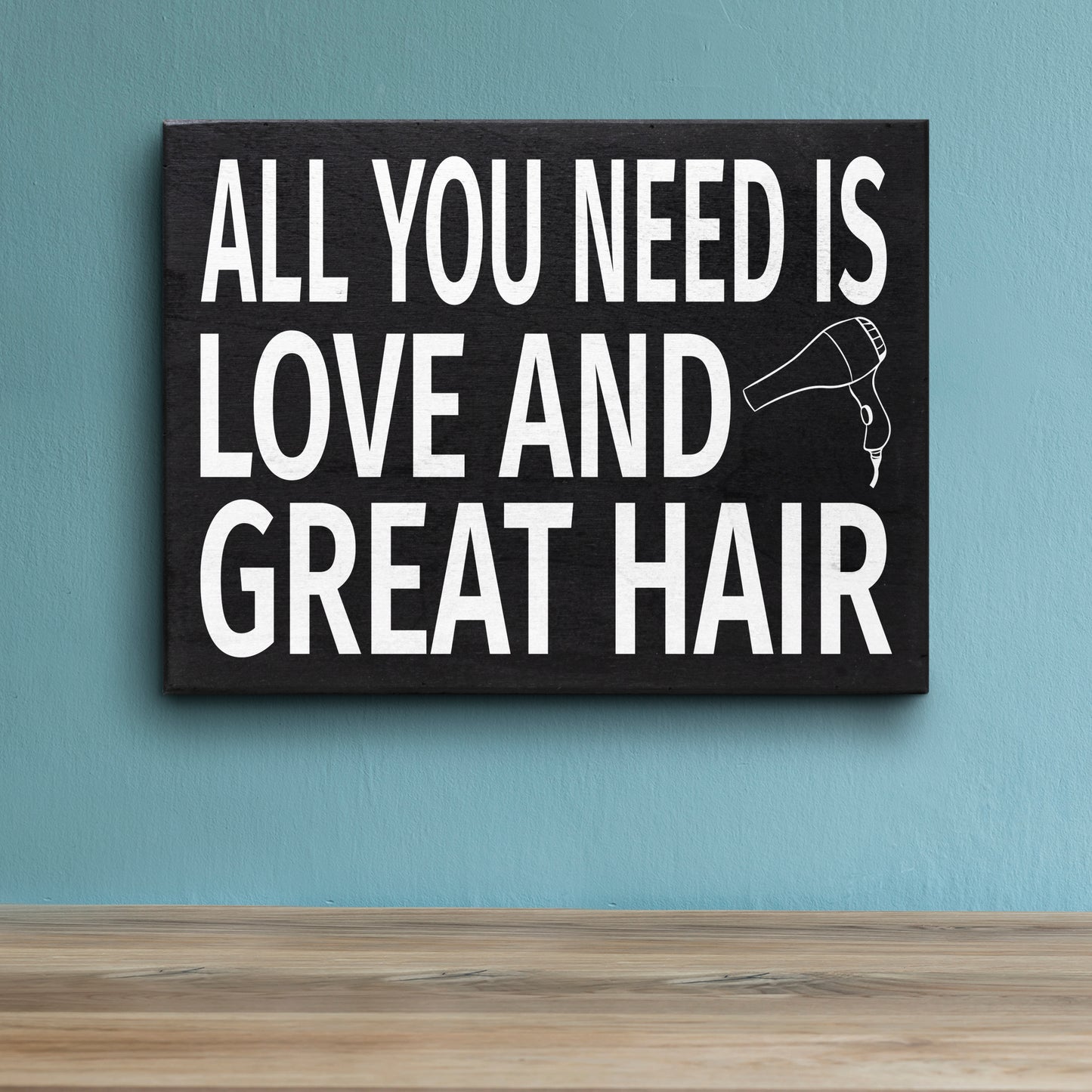 JennyGems Hairdresser Gifts, Hairstylists Gift For Salon, Barber Shop, Hairdresser, All You Need is Love and Great Hair Wood Gift Sign, Hair Salon Decor, Hair Stylist Gift, Cosmetology Graduation Gift