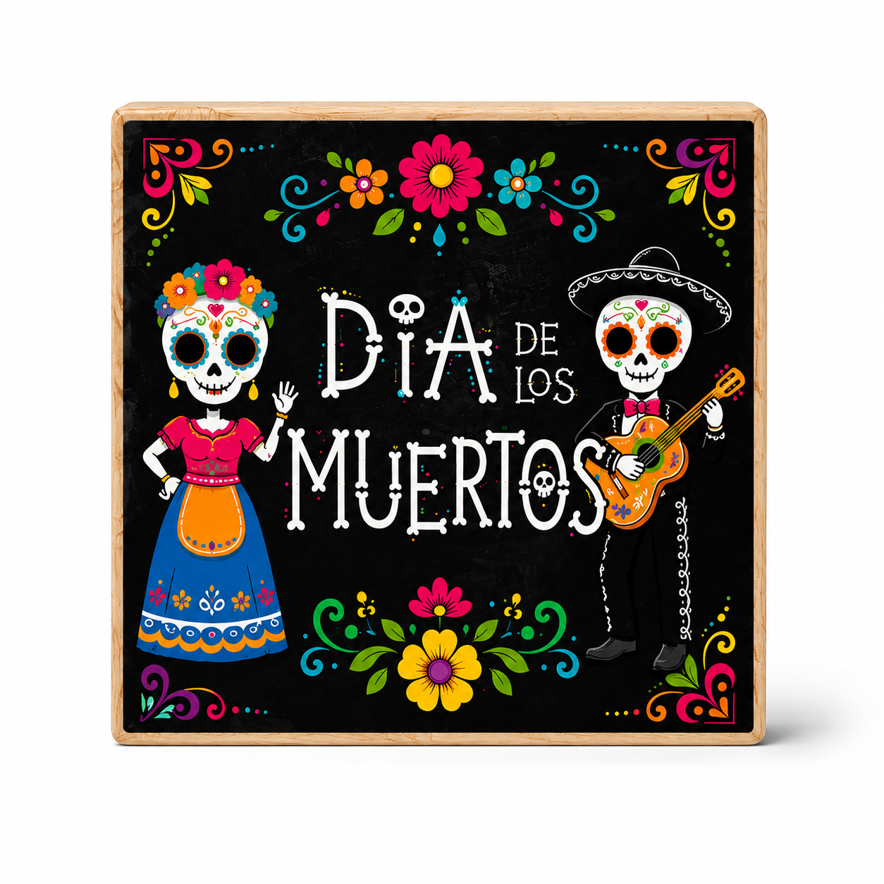 Day of the Dead Sign, Dia De Los Muertos Decor, Day of The Dead Decor, Halloween Decorations Day of the Dead Decorations Sugar Skulls Skeletons