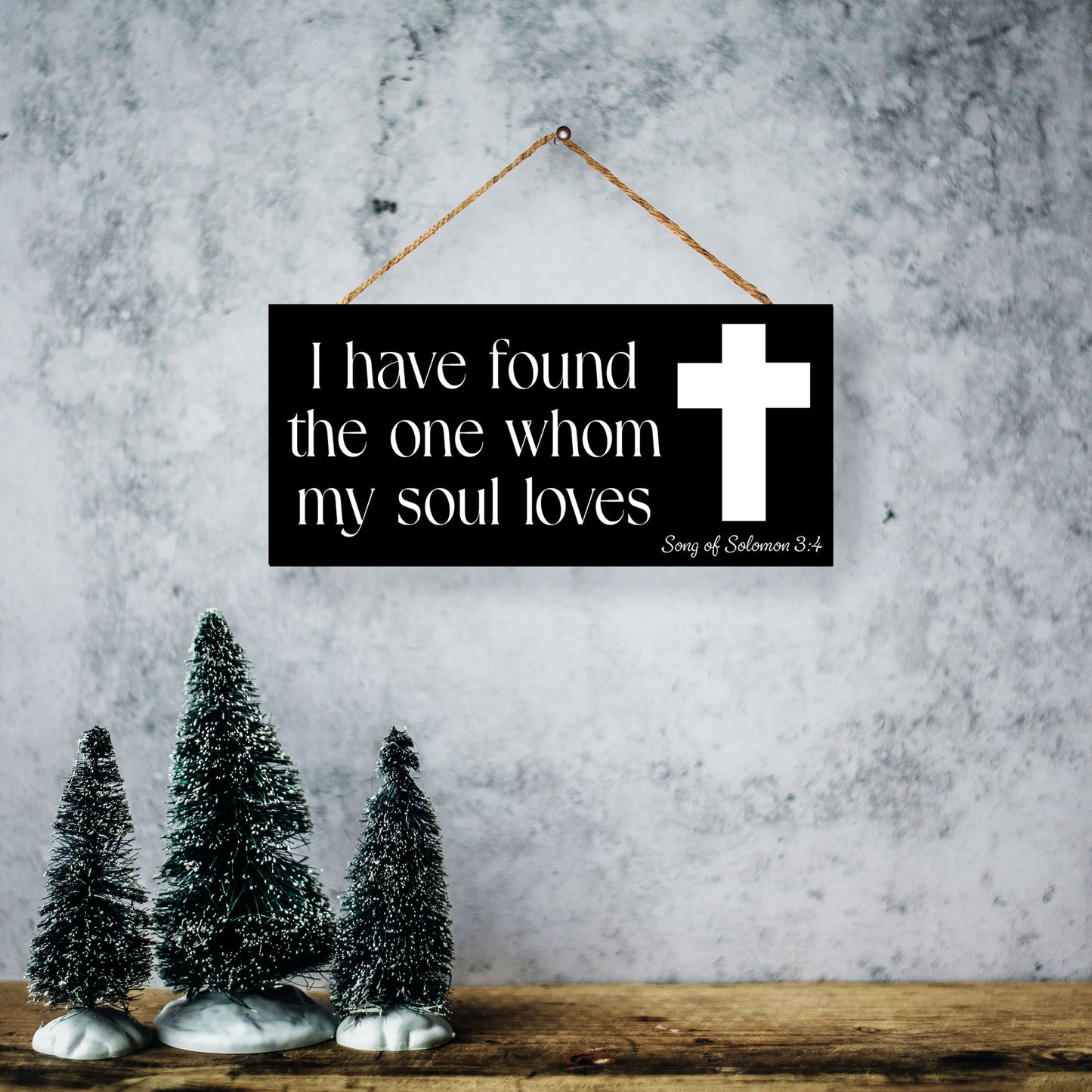 JennyGems I Have Found the One Whom My Soul Loves Song of Solomon 3:4 Bible Verse Wall Art, Inspirational Christian Home Decor, Wedding or Anniversary Gift