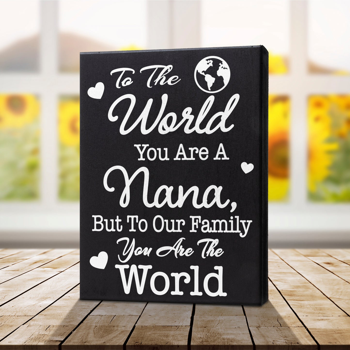 JennyGems To The World You Are A Nana, But To Our Family You Are The World, Sentimental Nana Gifts, Nana Plaque, Meaningful Gifts for Nana, Made in USA