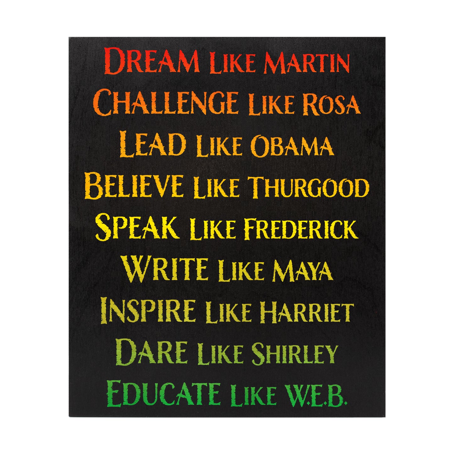 Black History Sign Decor Gift, Influential People in History