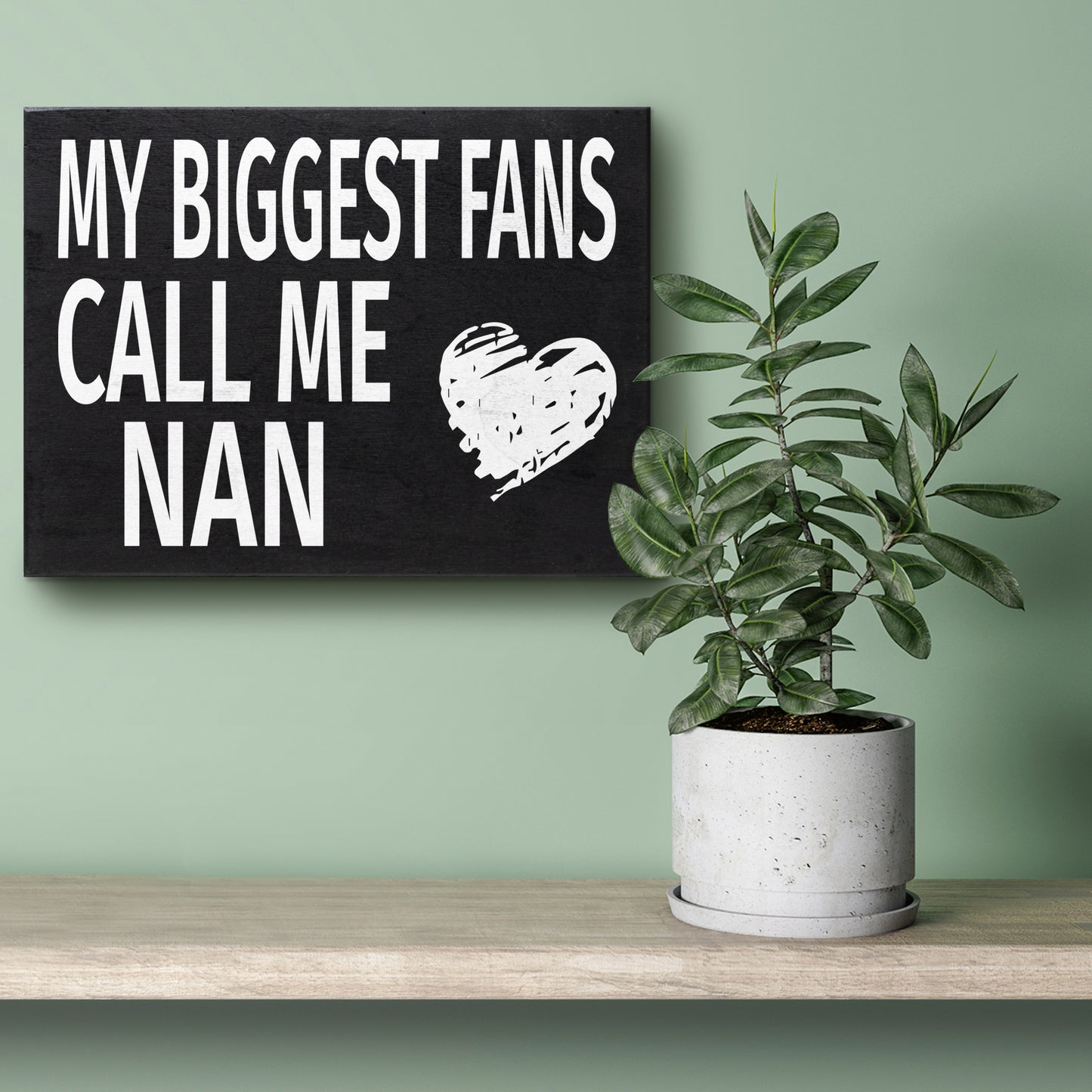JennyGems My Biggest Fans Call Me Nan Sign, American Made 8x6 Inch Wall Hanging Decor, Nan Gifts, Wall Art