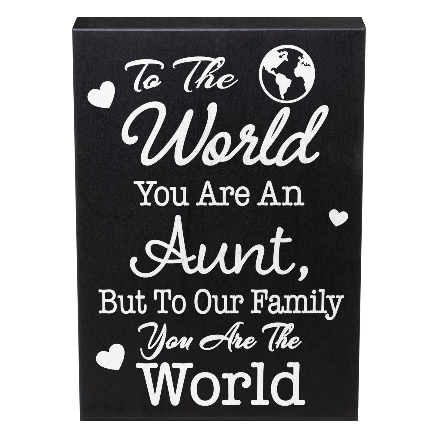 JennyGems Aunt Gifts Sign Decor Plaque, Meaningful Gift for Aunt, Wall Hanging, Tabletop and Shelf Accent 6x8 Inches, Made in USA