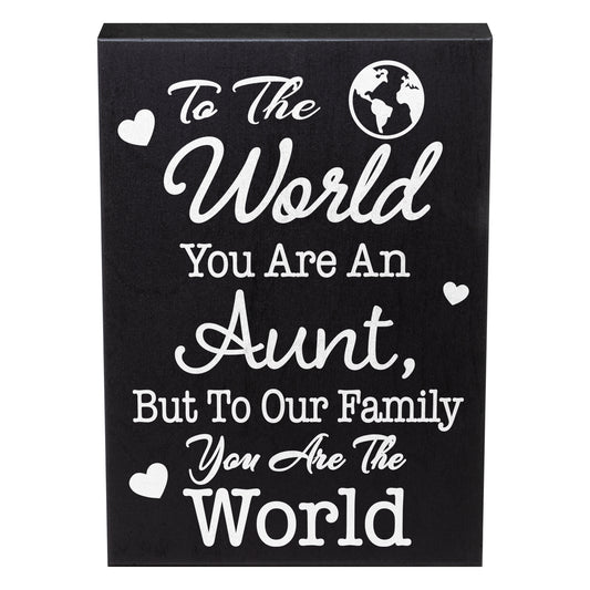 Meaningful Aunt Sign with Quote and Gift