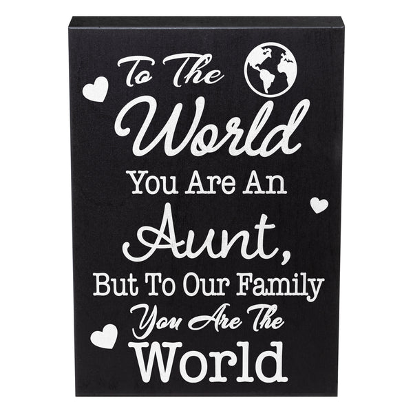 Meaningful Aunt Sign with Quote and Gift