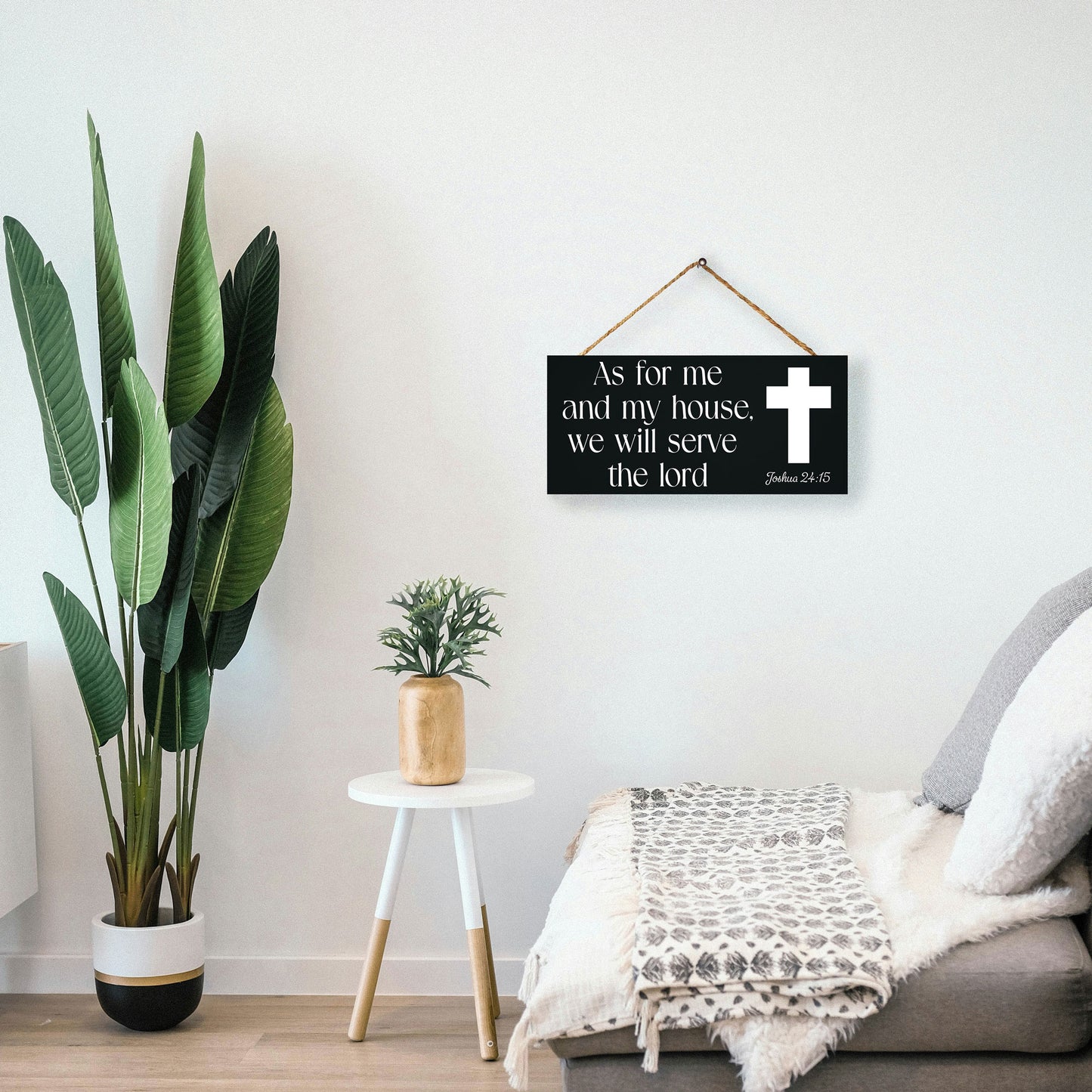 JennyGems As for Me and My House We Will Serve the Lord Inspirational Scripture Wall Art, Christian Wall Decor, Religious Gifts, Housewarmings