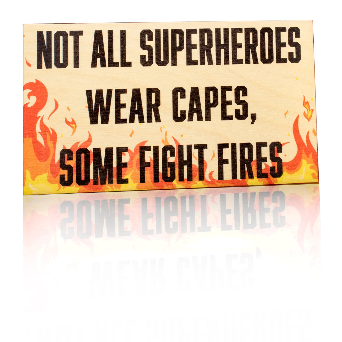 JennyGems Firefighter Gifts For Men & Women, Not All Superheroes Wear Capes Some Fight Fires, Wooden Firemen Signs, Firefighter To Be, Firefighter Graduation Gift, Retirement Gifts, Made in USA