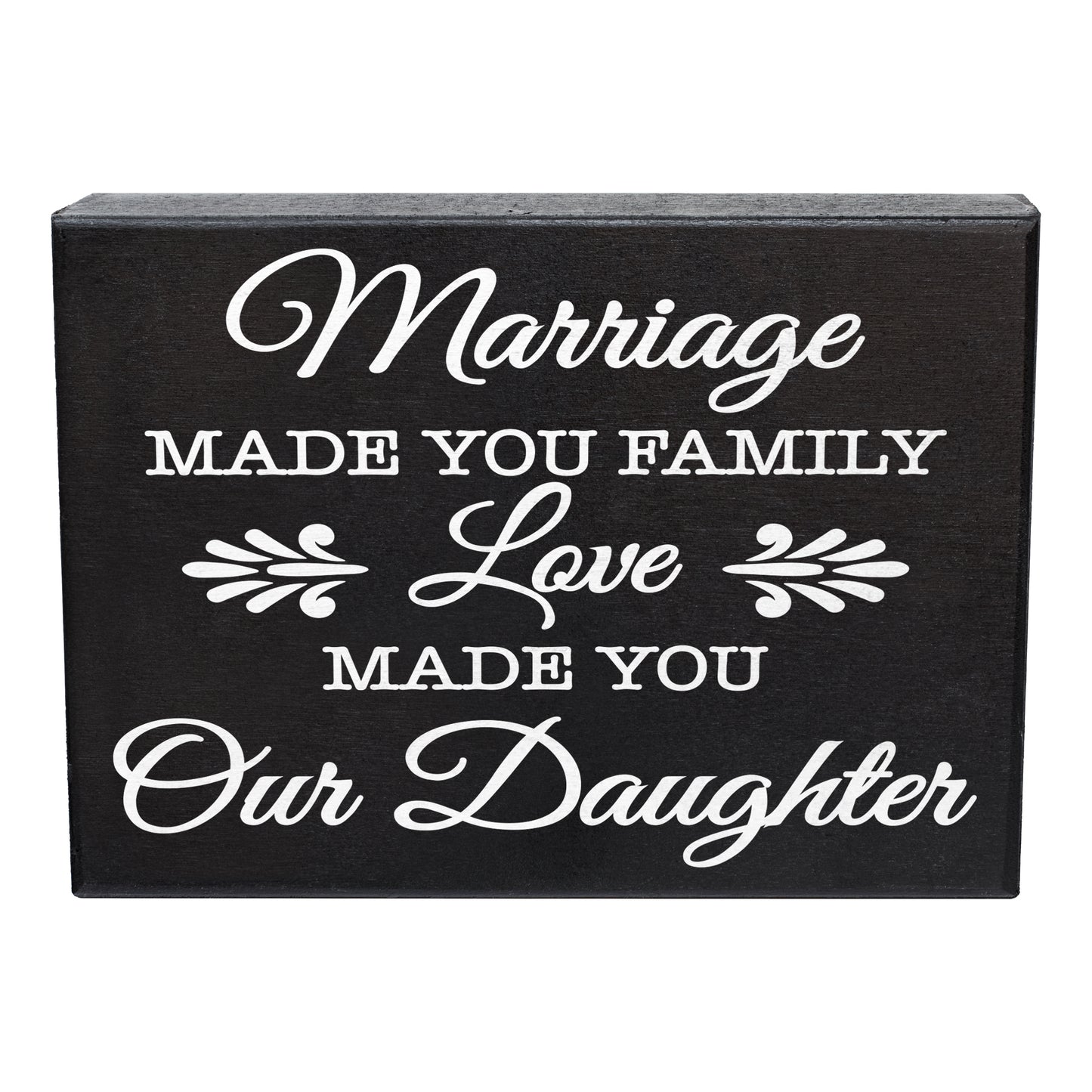 JennyGems Gifts for Daughter in Law From Mother in Law, Daughter in Law Gift Ideas, Daughter-in-Law Gift Sign Decor Plaque, 8x6 Inch Wood Sign, Wedding Gifts for Daughter in Law