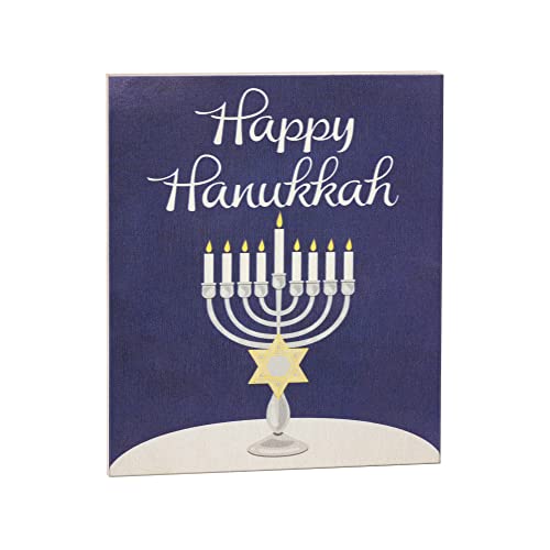 JennyGems Dreidel Hanukkah Decor, Hanukkah Decorations and Dreidel Sign, 7.25x6 Inches
