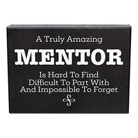 JennyGems Boss & Mentor Appreciation Gifts - 8x6 Inch Wood Sign for Bosses Day & Retirement