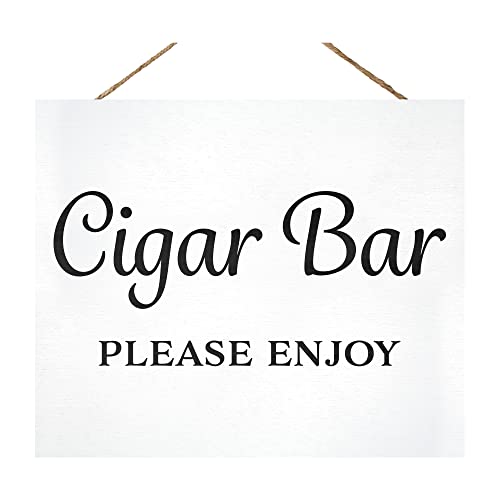 JennyGems Cigar Bar Sign, Wedding Reception Signs, Bar Decorations Party Decor, Brown