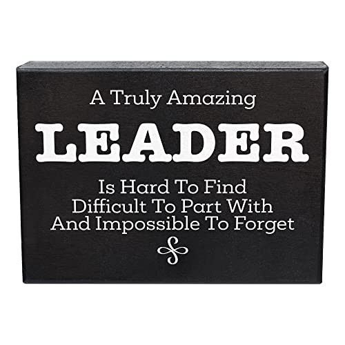 JennyGems Boss & Mentor Appreciation Gifts - 8x6 Inch Wood Sign for Bosses Day & Retirement