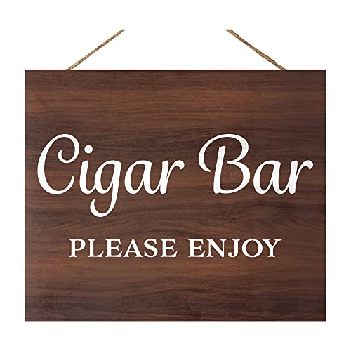 JennyGems Cigar Bar Sign, Wedding Reception Signs, Bar Decorations Party Decor, Brown