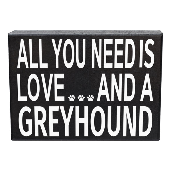 JennyGems Greyhound Gifts Sign Decor Plaque, Greyhound Dog Gifts, 8x6 Inch Wood Sign, Dog Mom Decor, Greyhound Lover Gifts, Dog Signs
