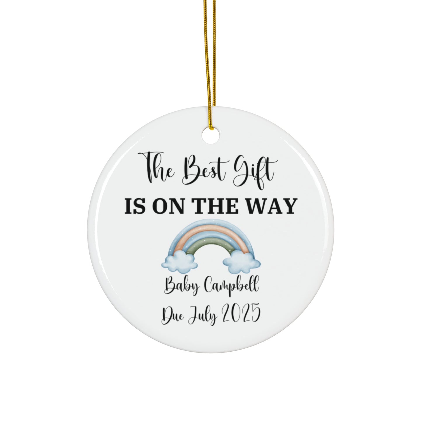 Personalized Baby Announcement Ornament