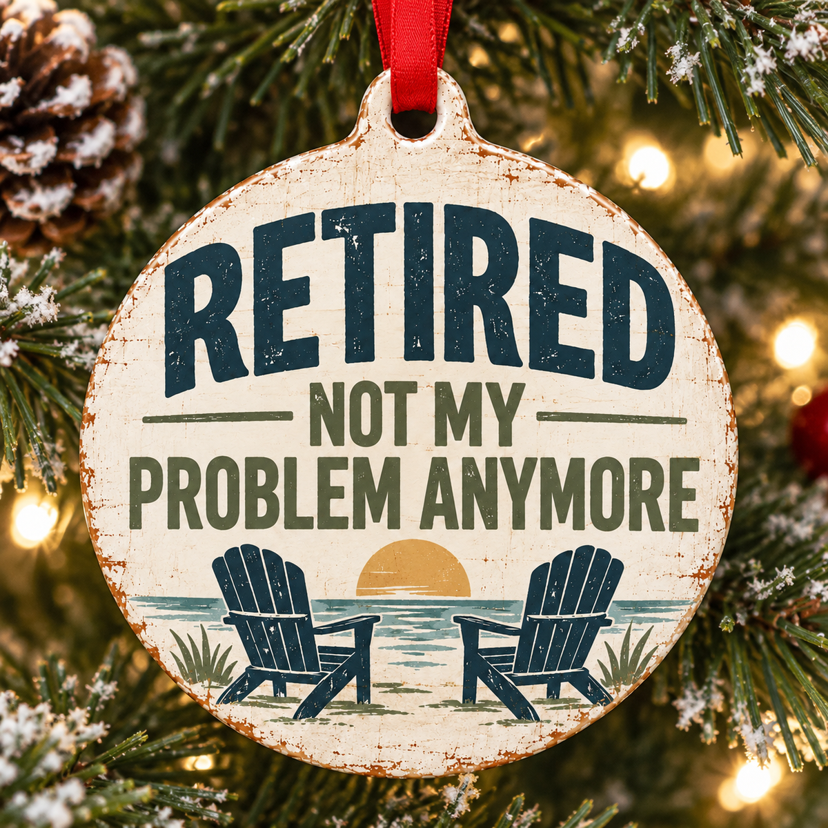 Retired Not My Problem Anymore Ornament
