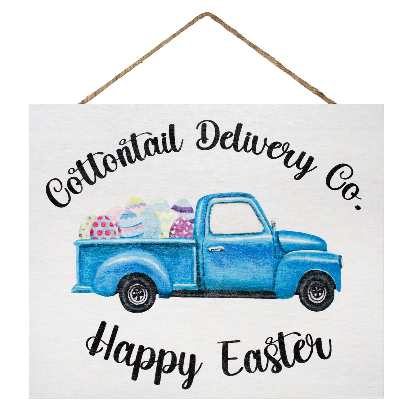 Cottontail Delivery Co Happy Easter Hanging Door Sign.